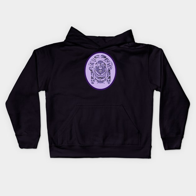 Madame Leota Wallpaper Gravestone Kids Hoodie by magicmirror